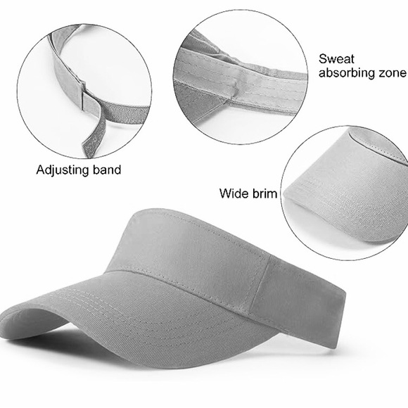 NEW BLANK Adjustable Sports Sun Visor in “Red” - Picture 2 of 3